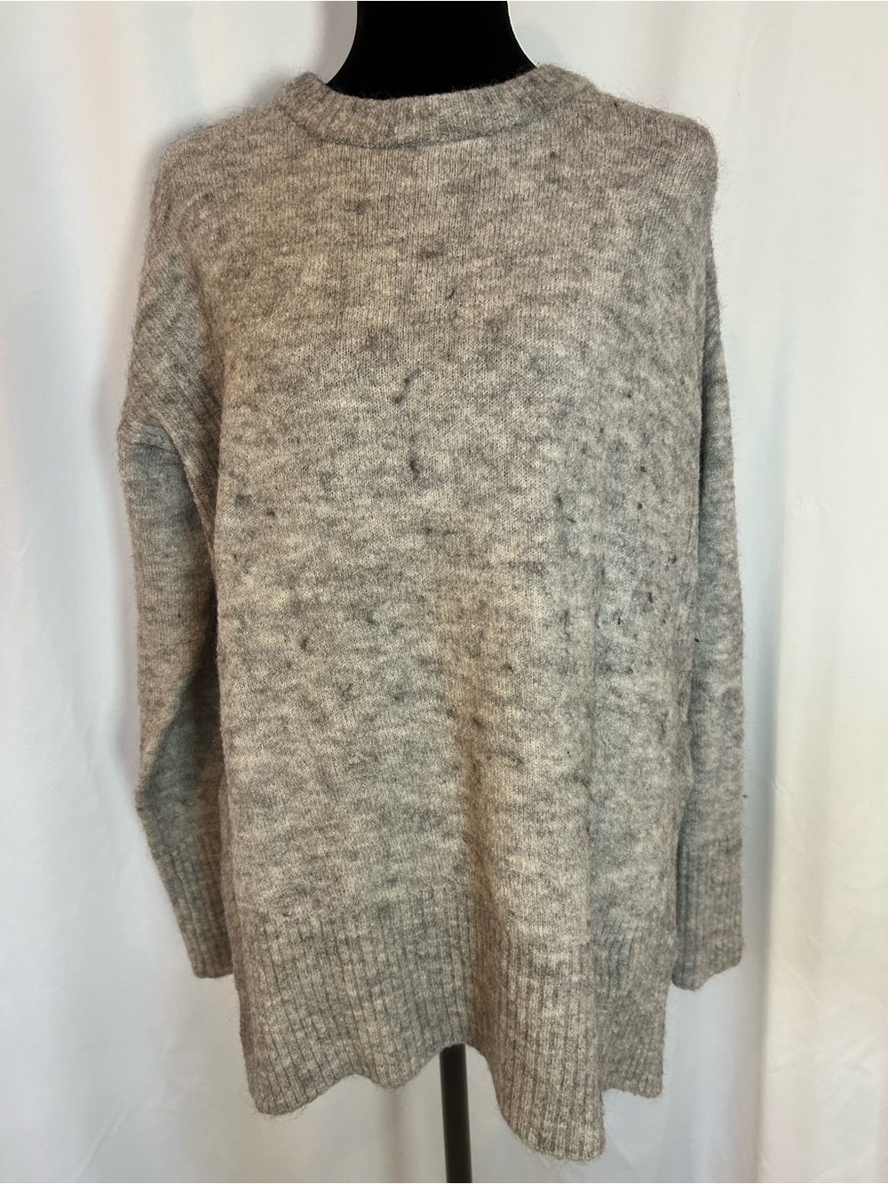 H&M Divided Alpaca Wool Blend Gray Marled Sweater Women’s M